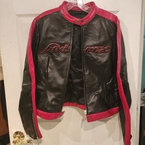 Punk core Avirex biker leather jacket